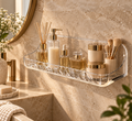 The Lucent Shelf™ | Clear Wall-Mounted Bathroom Organizer.