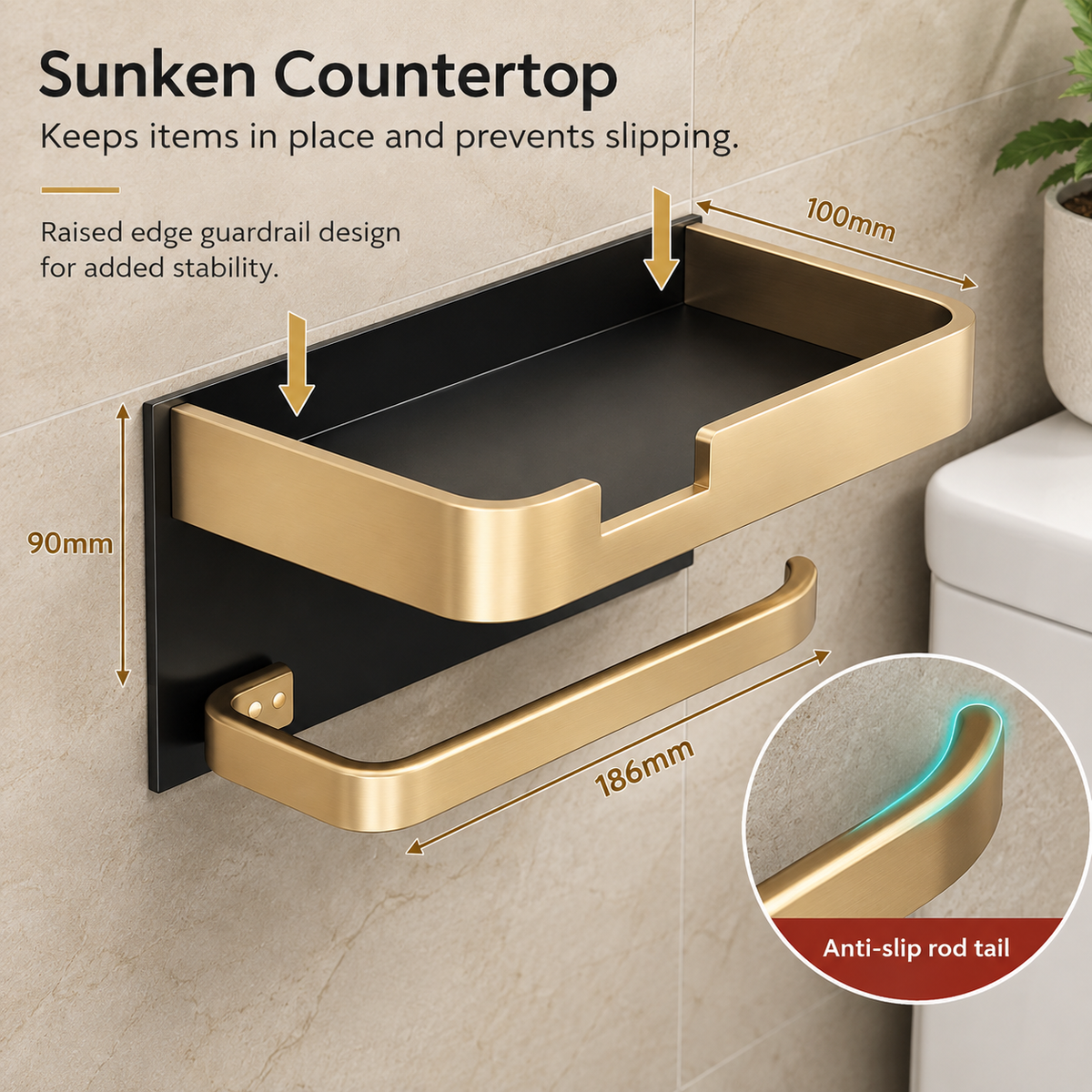 The Paper Bureau™ | Wall-Mounted Bathroom Organizer