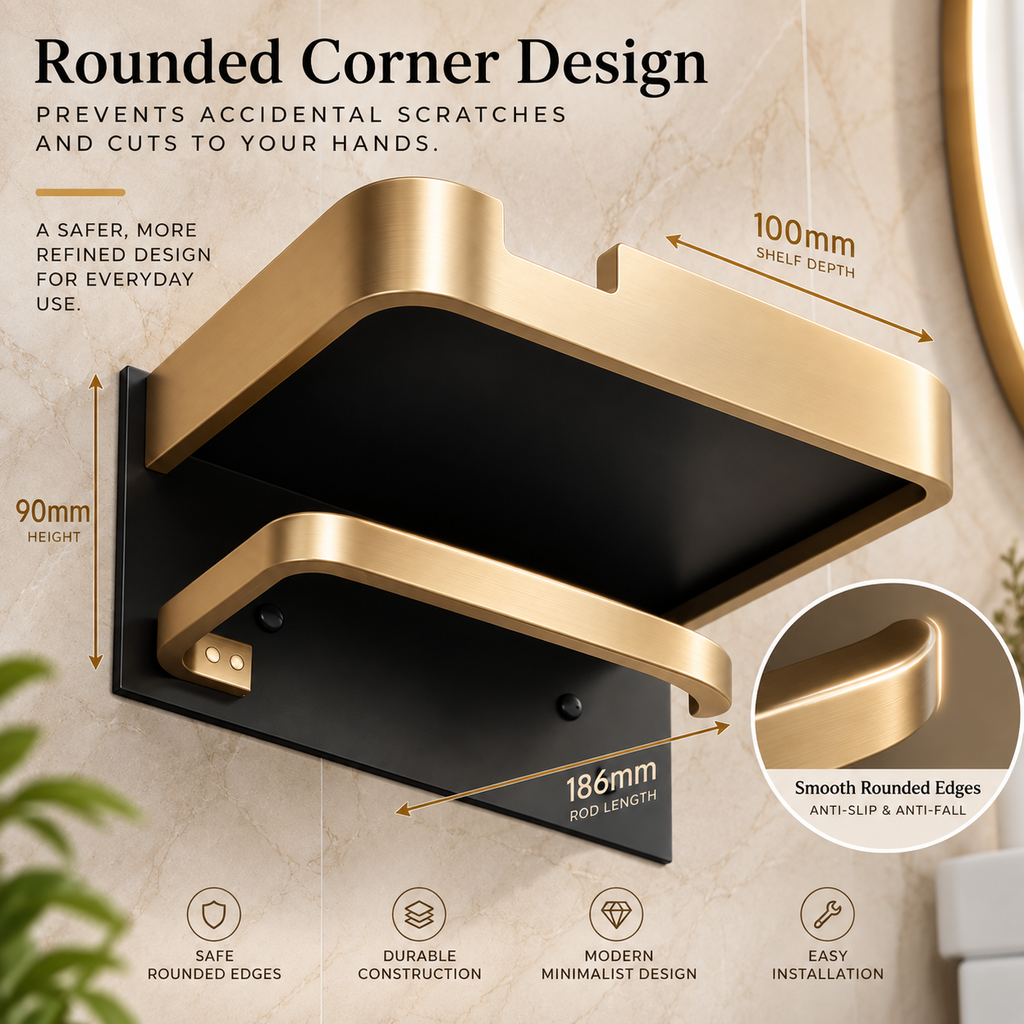 The Paper Bureau™ | Wall-Mounted Bathroom Organizer